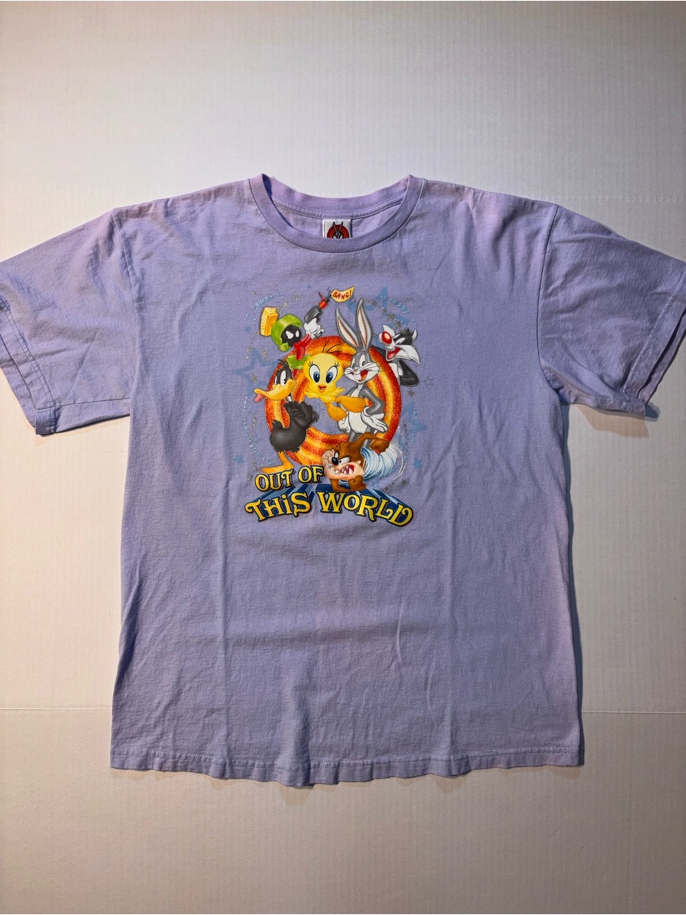 Vtg Looney Tunes Out of This World 90’s Cartoon Bugs Bunny T-Shirt Men’s Sz L